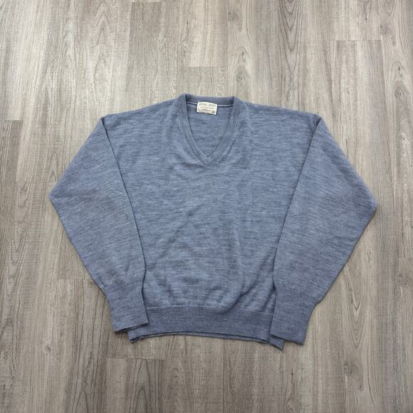 Vintage Royal Jeff Sweater Men's Extra Large Blue V-Neck 100% DuPont Orlon USA - Picture 1 of 6